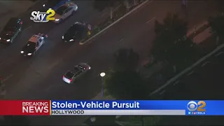 Stolen Vehicle Pursuit Ends In Hollywood With Suspect In Custody