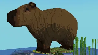 Giant capybara in minecraft after party ok i pull up