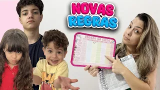 FIZ UM QUADRO DE REGRAS DA CASA PARA NOSSOS FILHOS * Valendo prêmios! | Kathy Castricini