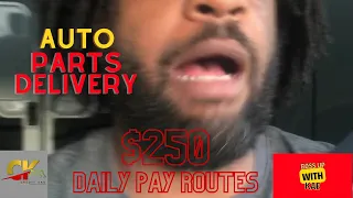 $250 Daily Pay Routes Delivering auto parts or Medical Supplies