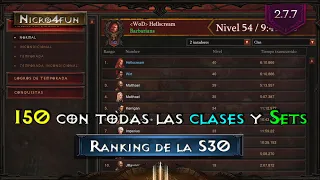 Diablo 3 RoS - Ranking de la Season 30 - 150 con Todos los sets [2.7.7 - S30]