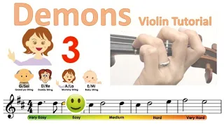 Demons by Imagine Dragons sheet music and easy violin tutorial