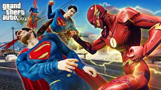 GTA 5 - The Flash vs Superman Army | Speedster vs Man of Steel