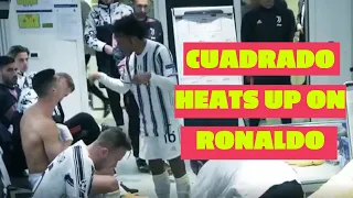 Ronaldo and Cuadrado Heated in the Dressing Room after which Ronaldo Joins Manchester United