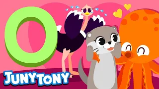 Ostrich and Octopus | Phonics Song for Kids | Alphabet O Song | Kindergarten Song | JunyTony