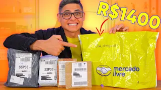 CHEGARAM AS COMPRAS DO MERCADO LIVRE! QUASE R$1400 EM PRODUTOS! SUPER UNBOXING