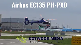 Take off Airbus EC135 Police Helicopter (PH-PXD) Amsterdam (AMS) Schiphol Oost (06-12-2022)