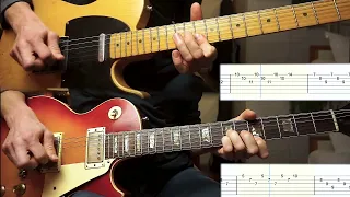 How To Play - Hotel California - Guitar Solo [TAB+BACKING-TRACK]