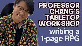 Lecture 10: Writing a One-Page RPG | GM Tips | #PCTW