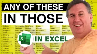 Excel - Calculate if Any of These are found in Those - Excel - Episode 1516