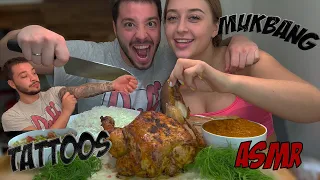 У моего мужа тюремные татуировки???! Мукбанг | Курица гриль 🍗🍗🍗 My husband has jail tattoos???!