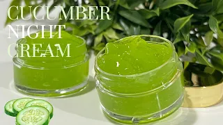Cucumber Night Cream // DIY Cream For Dark Circles And Puffy Under Eye