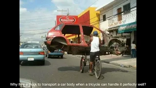 Transportation services for which the laws of physics and common sense are unknown