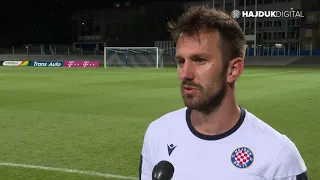 Kapetan Mijo Caktaš poslije utakmice Lokomotiva - Hajduk