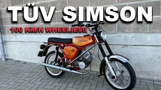 SIMSON mit TÜV UND WHEELIES bei 100KM/H!