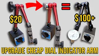 Easy Mod Turns Cheap Dial Indicator Arm Into Expensive Arm Like NOGA for Lathe and CNC Machining
