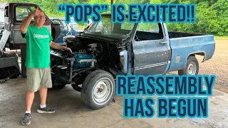 Starting reassembly on the 1986 Chevy C10 swb minor restoration squarebody