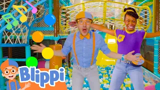 Blippi and Meekah's Colorful Indoor Playground Mix | Educational Music for the Family