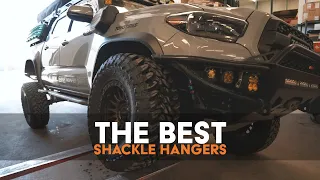 Installing The Best Shackle Hangers on Our 3rd gen Tacoma! - Rago Fabrication Shackle Hangers