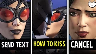 SEND TEXT vs CANCEL (Warn Catwoman) + HOW TO KISS CATWOMAN Batman The Enemy Within Episode 3 Choices