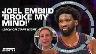 Joel Embiid 'broke my mind!' 🤯 - Zach Lowe on 70-PT record setting night | NBA Today