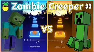 Tiles Hop - Minecraft Zombie Rap VS Minecraft Creeper Rap (Dan Bull) V Gamer