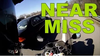 Motorcycle Near Miss with Inattentive Driver