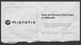 How to prevent Port Scan in Mikrotik