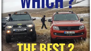 VW AMAROK vs Mitsubishi L200   OFF ROAD @TURKEY