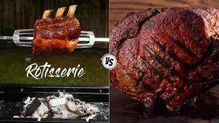 Prime Rib GRILLED vs Rotisserie | Guga Foods