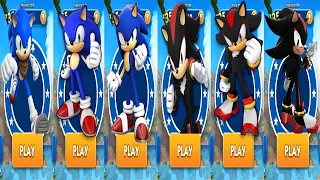 Sonic the Hedgehog vs Shadow the Hedgehog in Sonic Boom vs Sonic Dash vs Sonic Forces Gameplay Run