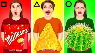 Desafío Formas Geométricas Alimentos #6 | Comer Funky & Alimentos brutos imposibles por DaRaDa