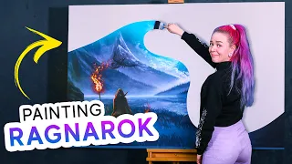 Painting my Most Ambitious Painting Yet! - Norse Painting (Ragnarok)