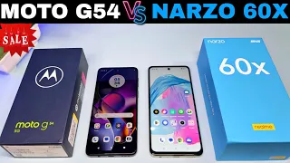 Motorola Moto G54 🆚 Realme Narzo 60x ⚡ Unboxing ⚡ comparison ⚡ Price ⚡ Full Details in Hindi