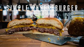 Simple Cheeseburger mit Gurkenrelish – Kochen im Tal