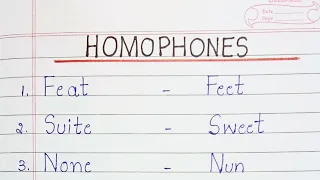 Homophones || 50 Homophones