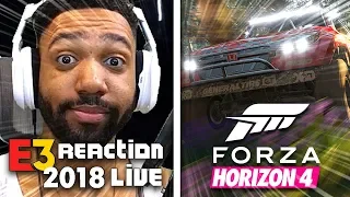 FORZA HORIZON 4 LIVE REACTION! - XBOX [E3 2018] | runJDrun