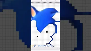 How to draw Sonic in 10sec 1 min 10 min #drawing #speedpaint