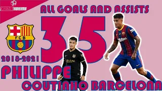 Philippe Coutinho All 35 Goals And Assists For Barcelona 2018-2021