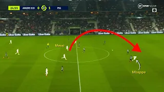 Messi's incredible assist to Mbappe in PSG vs Angers