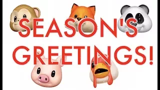 iPhone X Animoji Karaoke - White Christmas - Season's Greetings!