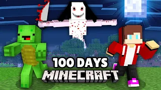 I Survived 100 Days From Giant SERBIAN DANCING LADY in Minecraft Challenge Maizen JJ and Mikey