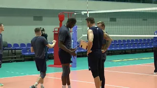 Volleyball. Serves. Training. Russia.  Team Zenit St. Petersburg #2