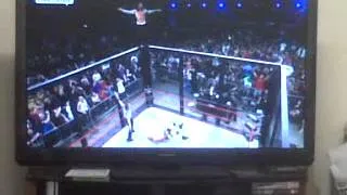 Jeff Hardy Swanton Bomb from top of Steel Cage at Lockdown 2012