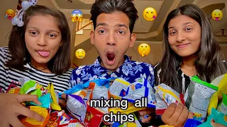 Mixing different types of Chips together and eating challenge 😱 || aman dancer real