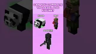 can you complete the level GOD figure #minecraft #shorts