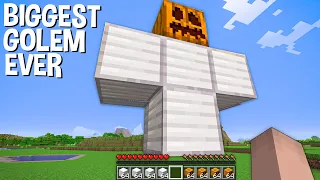 What HAPPENS if you SPAWN the MOST BIGGEST GOLEM EVER in Minecraft ? MEGA GOLEM !