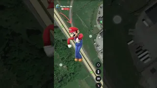 I found Mario On The Top 🕹️ on google maps and google earth 🌍 #shorts #worldyguy2m