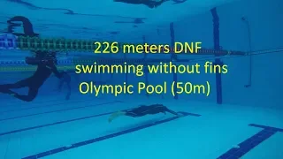 Freediving longest DNF ever in Olympic Pool Mateusz Malina 226 m