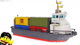 Custom LEGO Container Ship MOC rebuild / hull transplant!